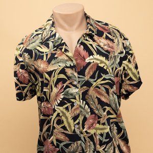 Requirements  Mens, XL, Hawaiian, Floral, Button Up, Short Sleeve Shirt